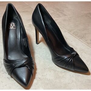 New York & Company Monique Black Heels, Women's Size 7, And Xtra Heel Tips